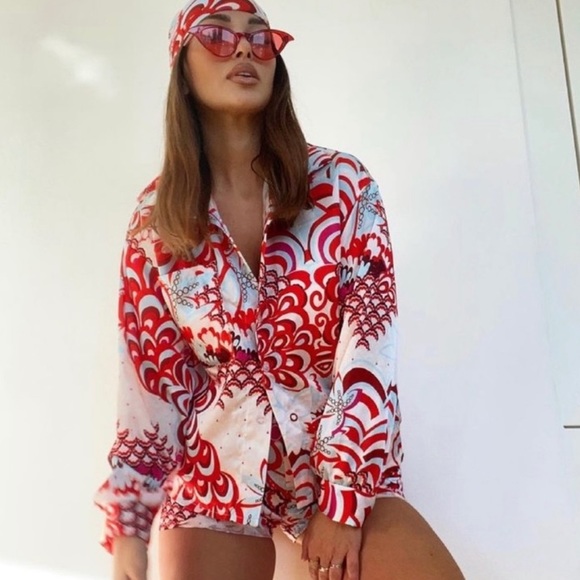 Zara printed floral pajama style shorts NWT - Picture 9 of 10